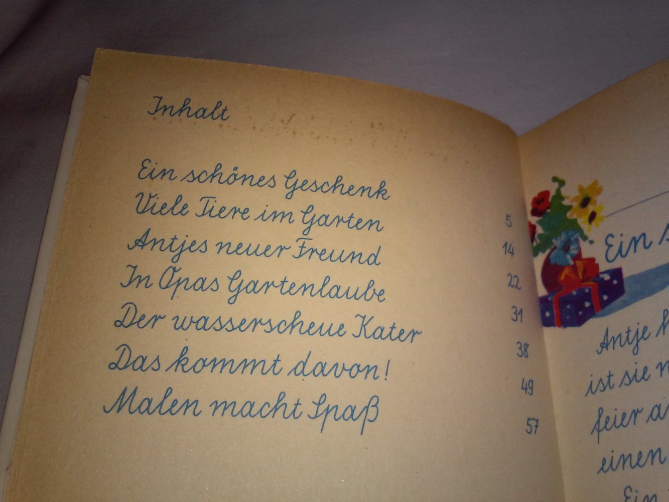 Karl H Weise: Antje im Holunderbaum - Kinderbuch alt