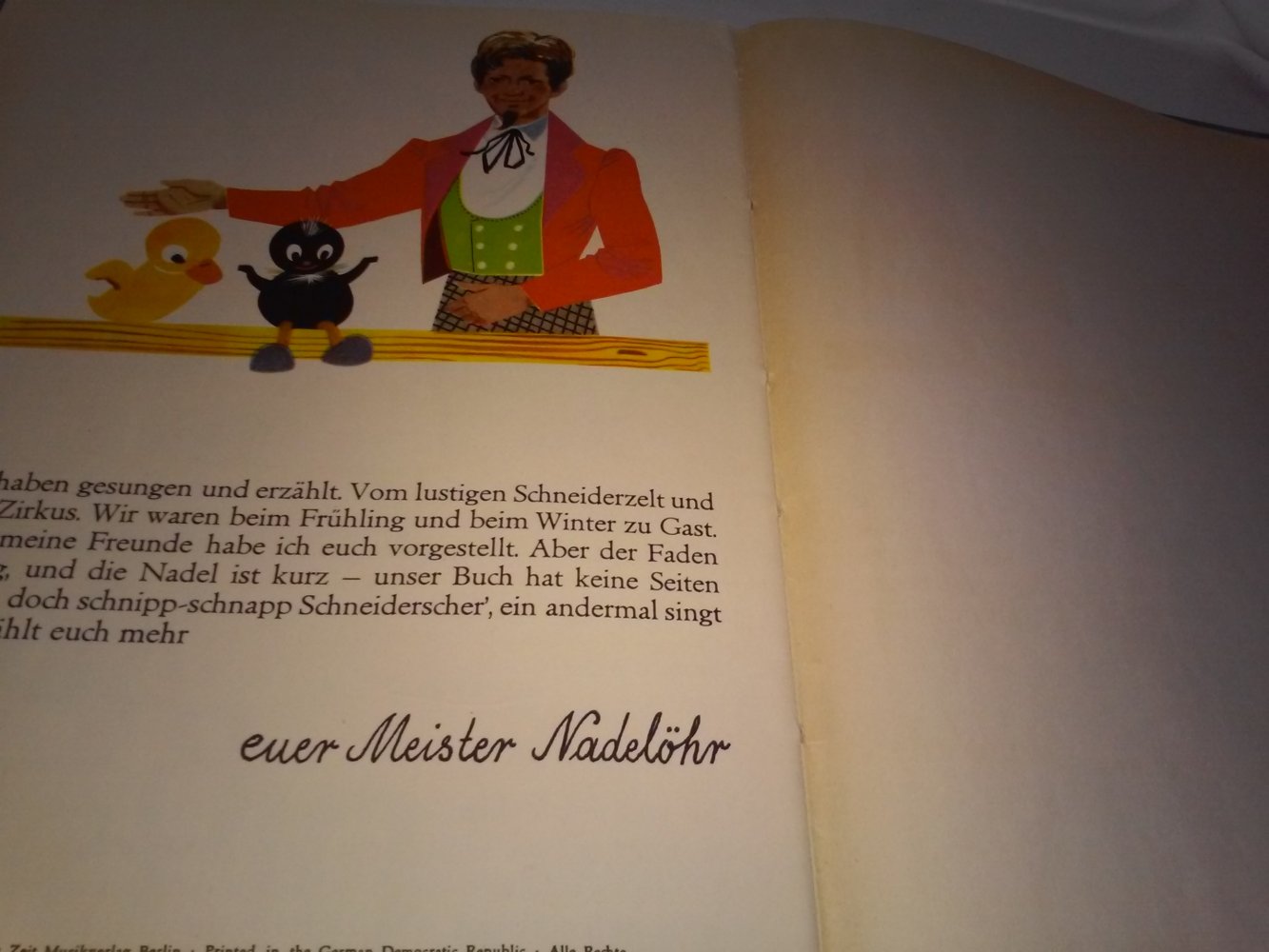 Zu Besuch bei Meister Nadelöhr - musikalisches Bilderbuch - Kinderbuch alt