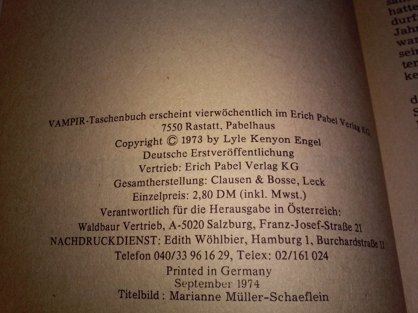 Robert Lory´s Draculas Brüder - Gruselroman Vampir-Horror-Roman dtsch.Erstveröffentlichung