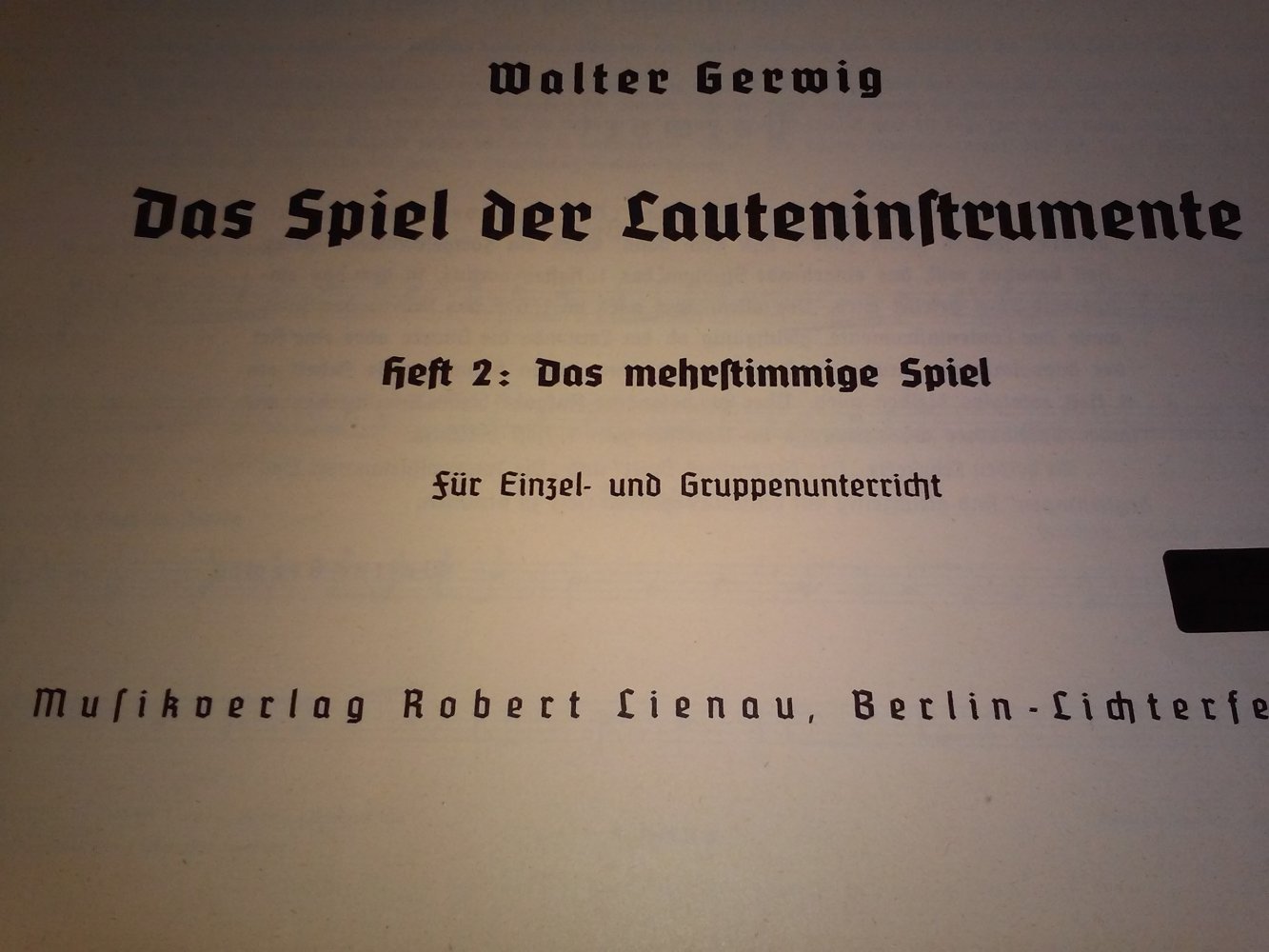 Walter Herwig: Der Lautenchor 2 / Das Spiel der Lauteninstrumente 2 -Noten Gitarre-