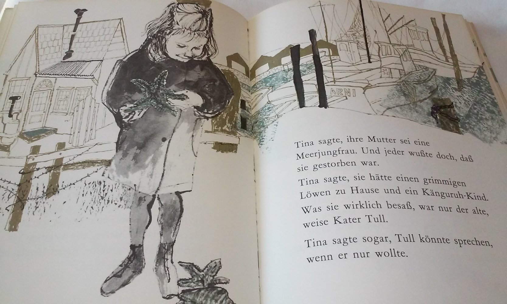 Tinas Fli-Fla-Flunkerei antik altes Kinderbuch 1967