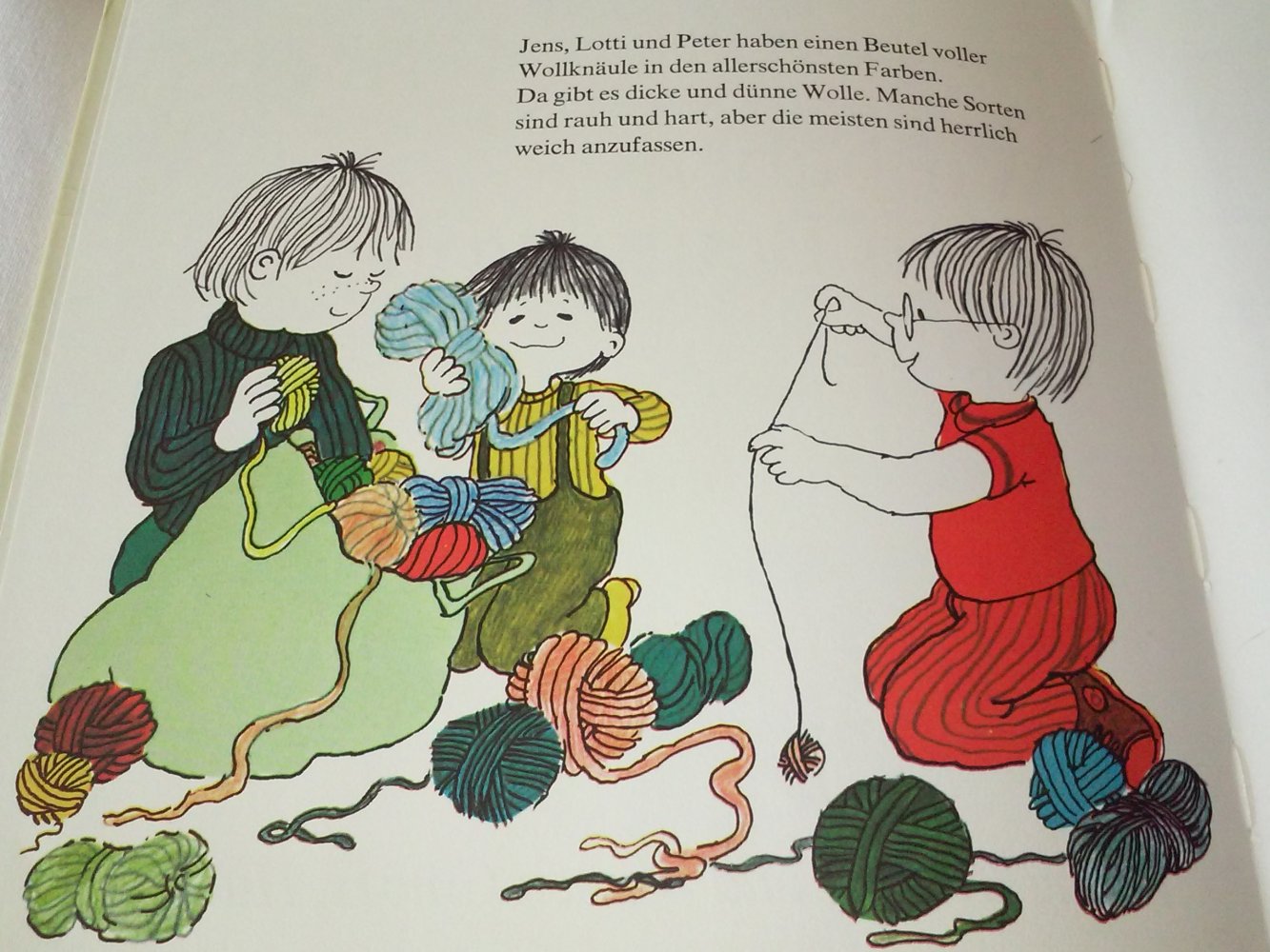 Gunilla Wolde: Wir haben einen Beutel voll Wolle - Kinderbuch alt (Häkeln)