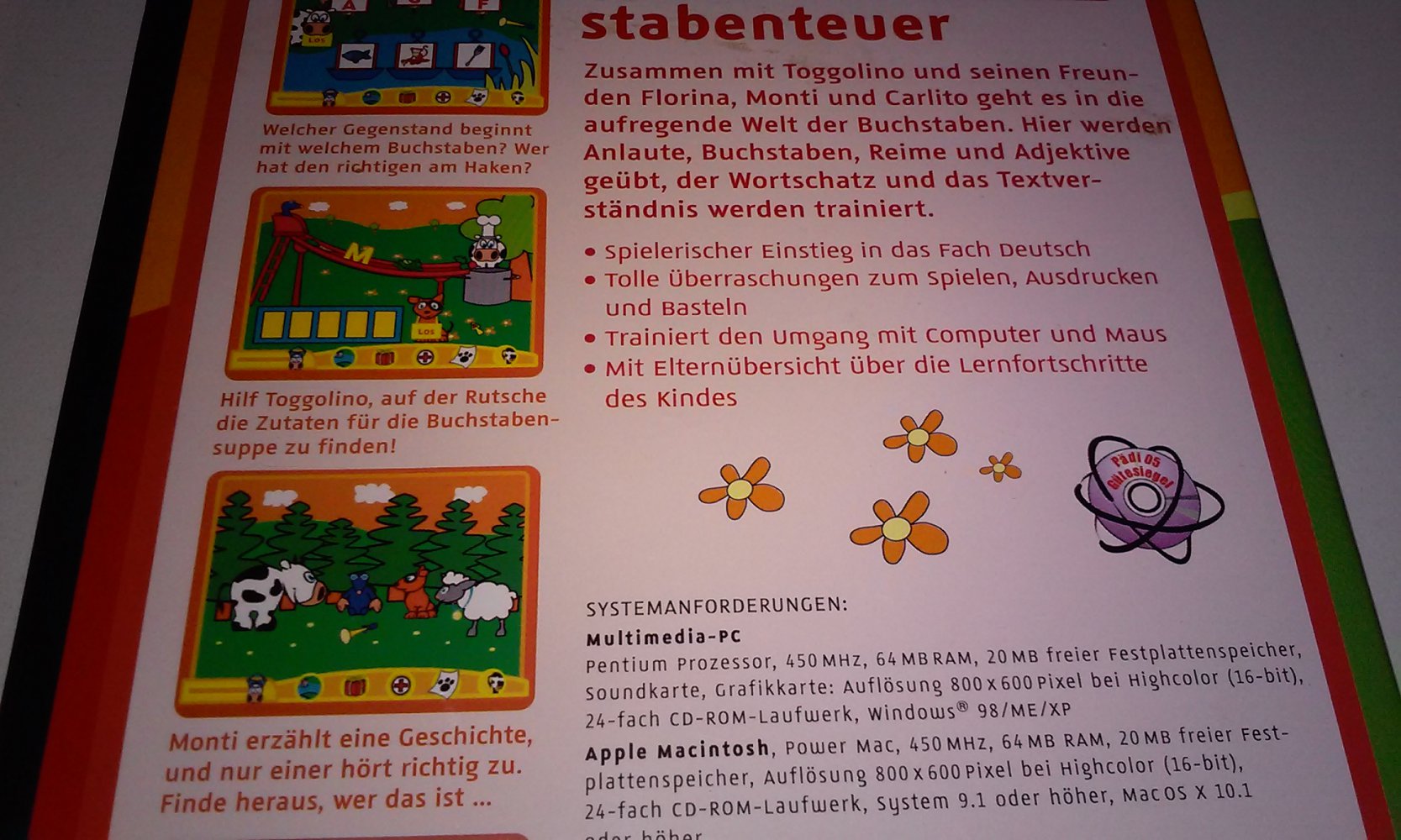  Toggolino - Sachabenteuer - Buchstabenabenteuer PC/Mac-CD für Kinder ab 4