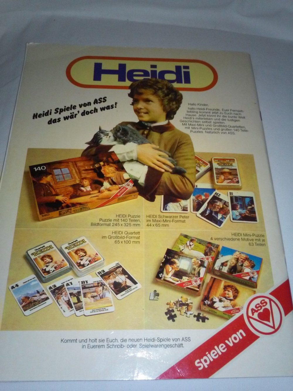 Heidi. Das Wunder der Berge. Nr. 6. Film-Grossband - Kinderbuch alt