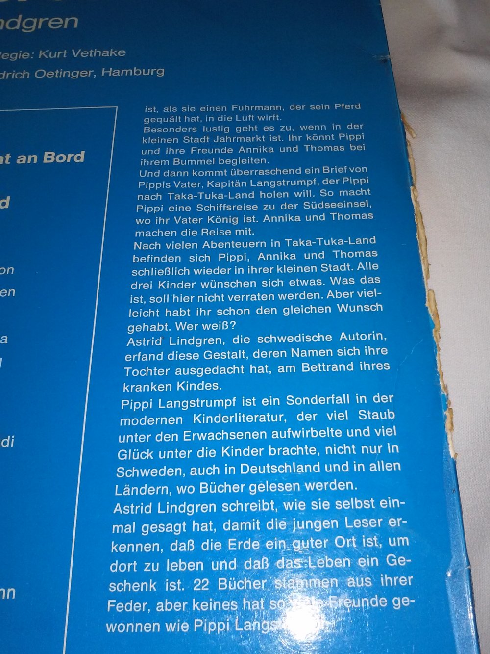 Astrid Lindgren: Pippi Langstrumpf´s Abenteuer LP Vinyl Hörspiel Von Kurt Vethake - retro