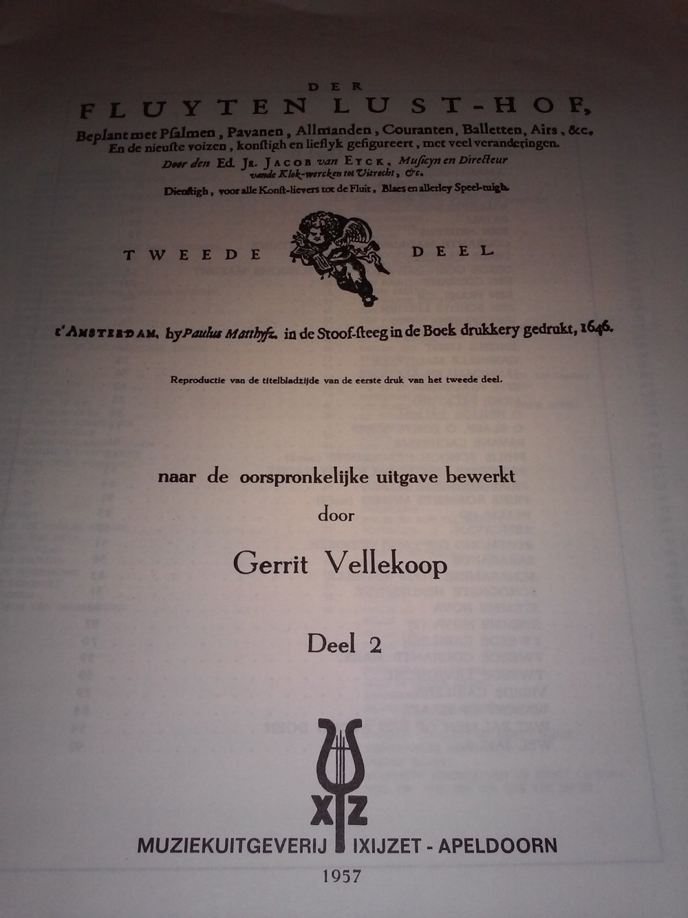 Jacob van Eyck - Der Fluyten Lust-Hof 2 - Klassische Musiknoten