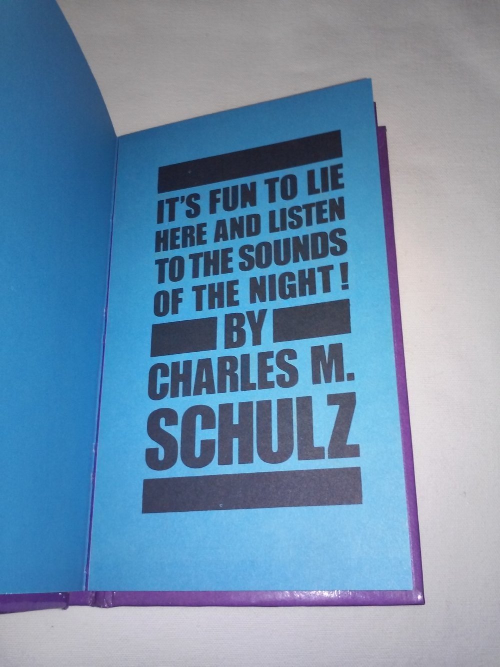 Peanuts Comic Book - It's Fun to Lie Here and Listen to the Sounds of the Night Charles M Schulz, First Edition