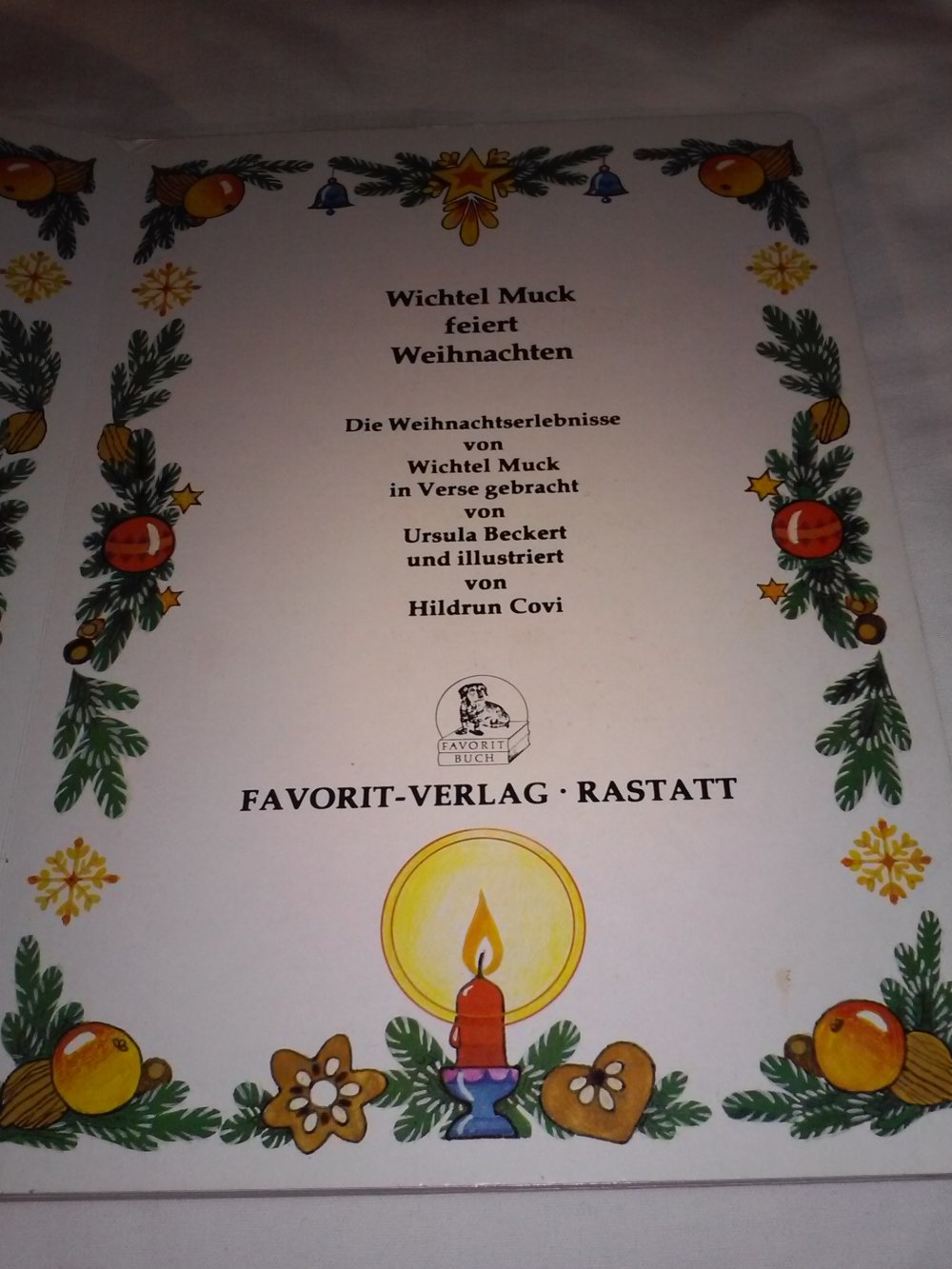 Ursula Beckert: Wichtel Muck feiert Weihnachten Kinderbuch alt