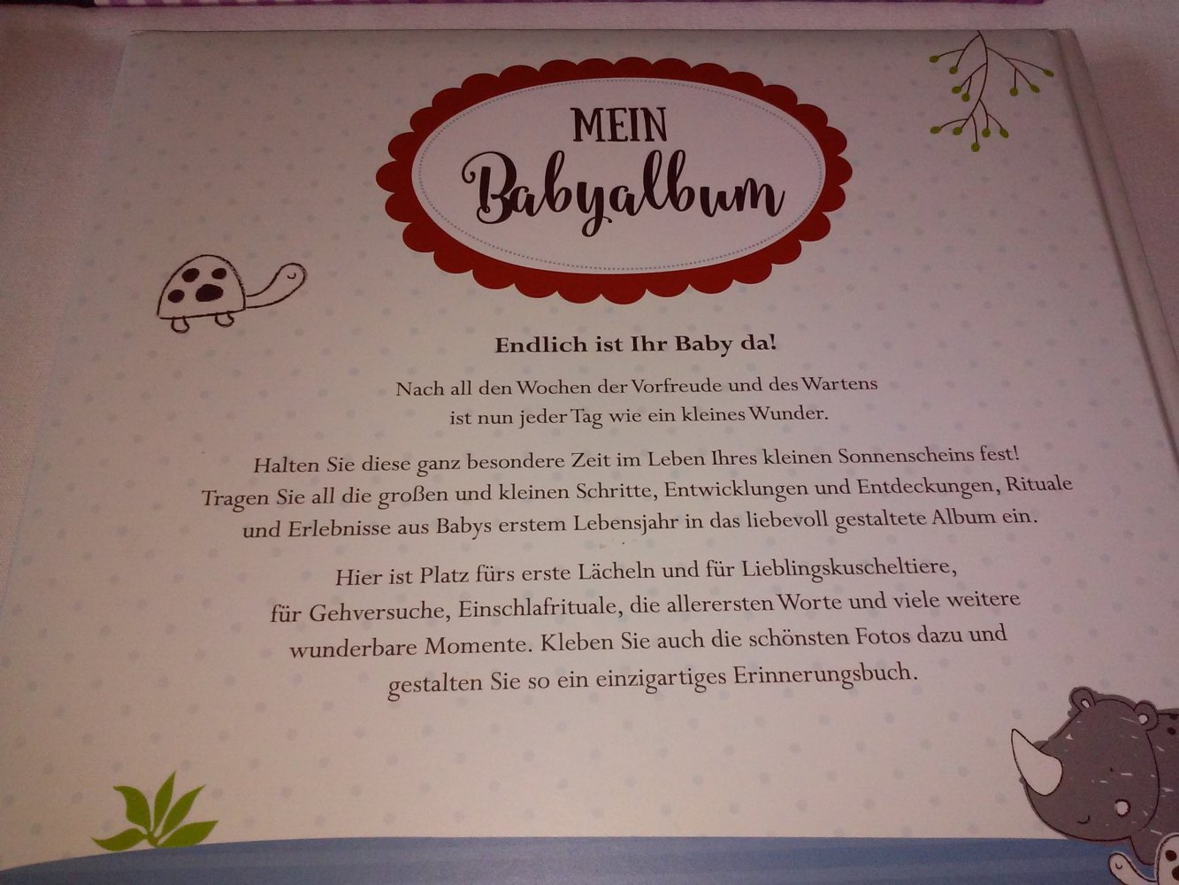 Lupilu Mein Babyalbum - Erinnerungsbuch / Unser Kind. Das erste Lebensjahr