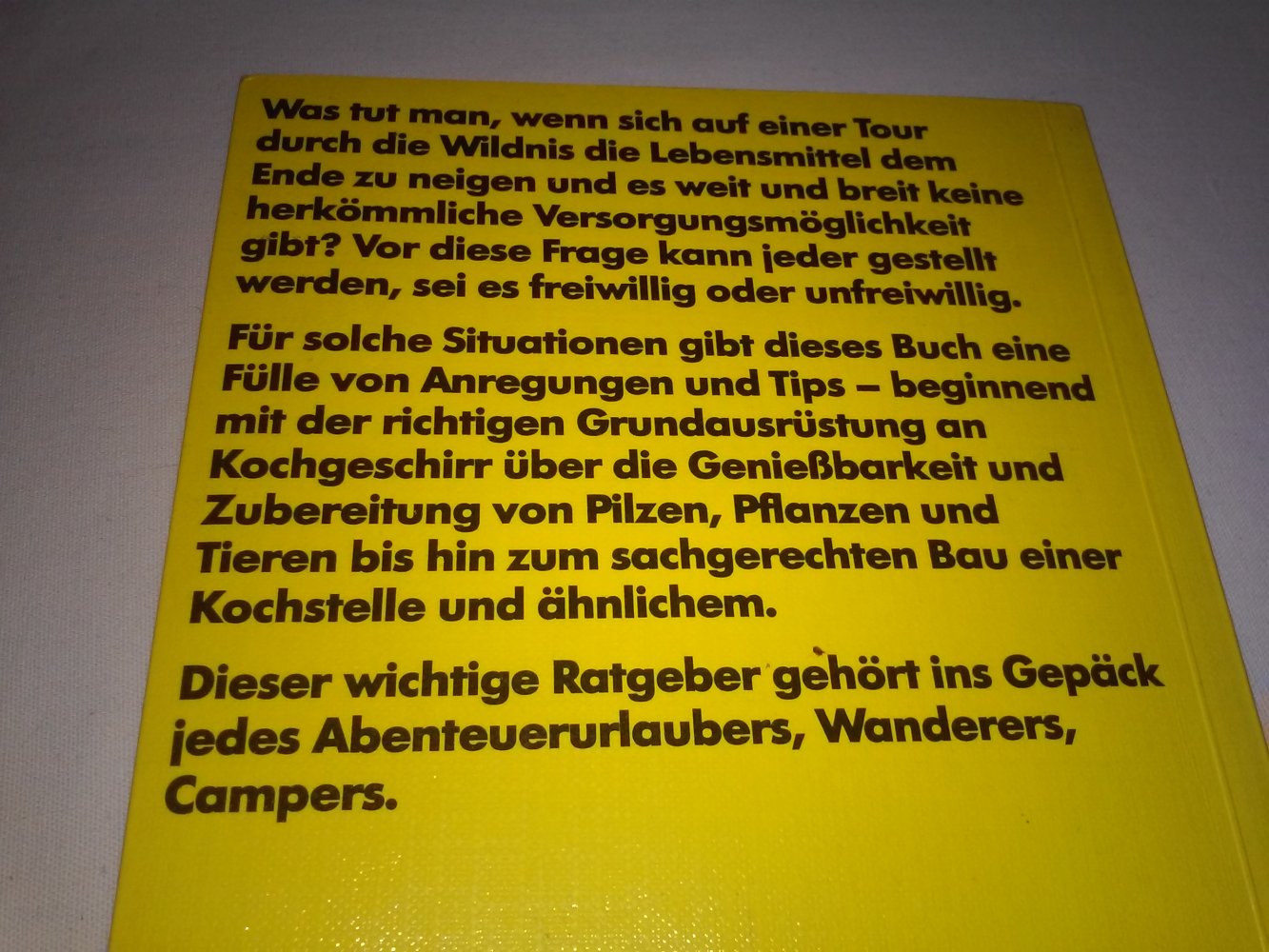 Survival Kochbuch. Ernährung in der Wildnis