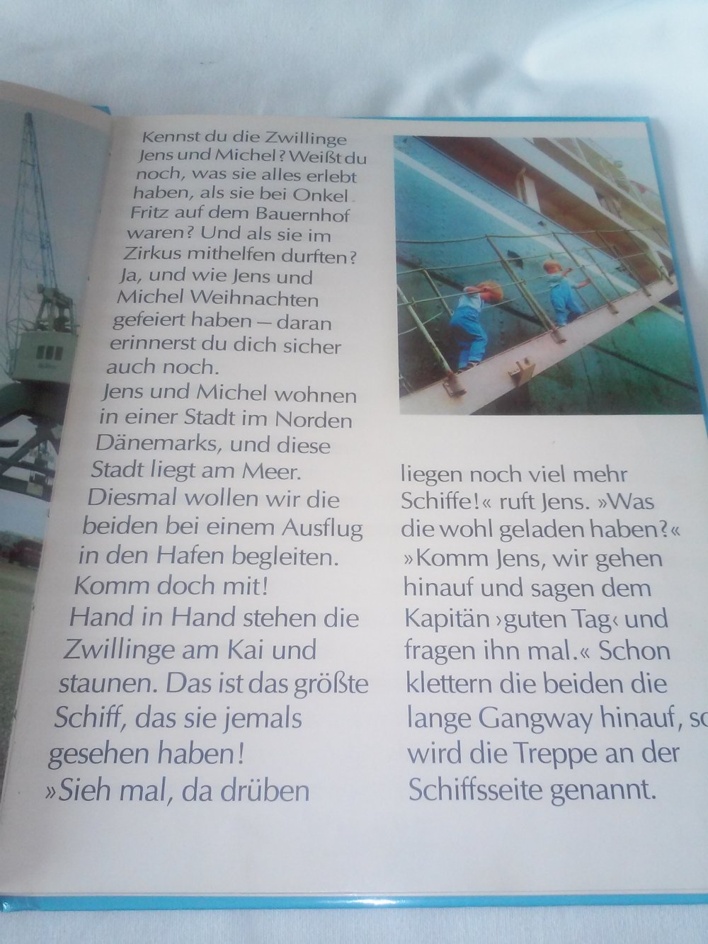 Ib Hansen: Jens und Michel im Hafen - Kinderbuch alt