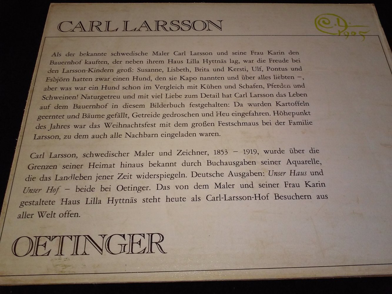 Carl Larsson: Unser Hof : ein Bilderbuch. Klassiker