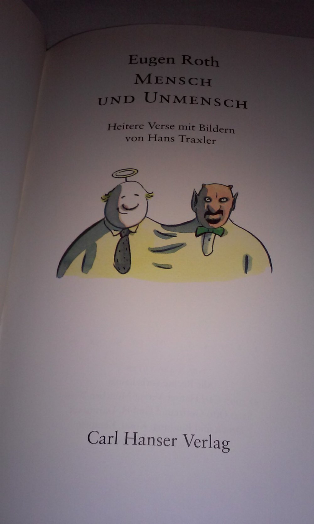 Mensch und Unmensch: Heitere Verse mit Bildern von Hans Traxler  Humor Geschenktipp