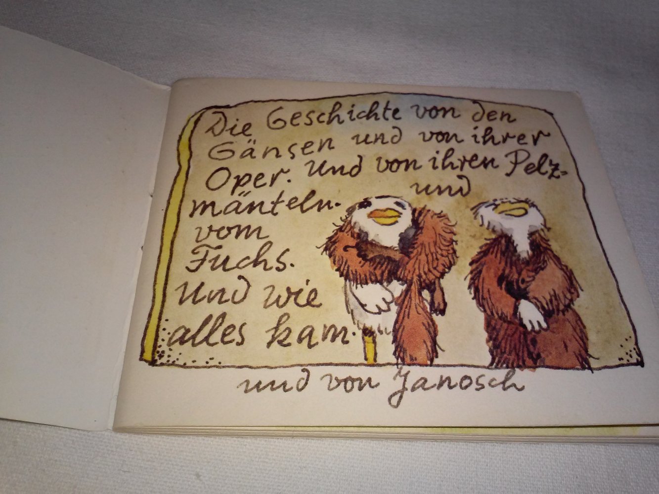 Janosch: Die Gänse-Oper -Mini Kinderbuch alt 1980 