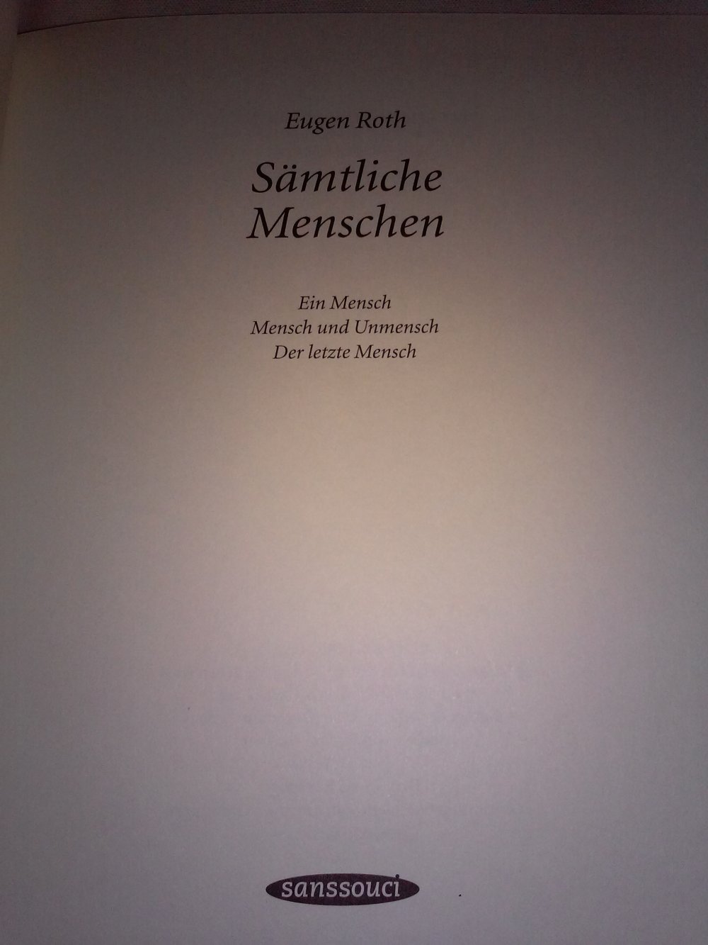 Neu! Eugen Roth: Sämtliche Menschen (Homor) Geschenktipp