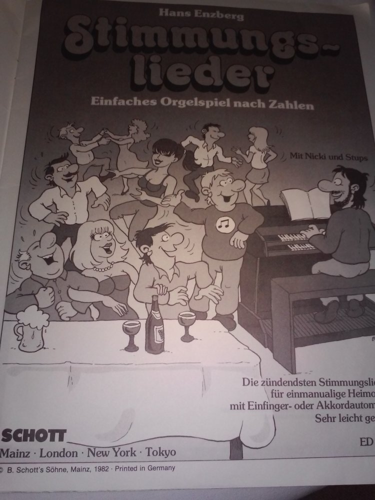 Hans Enzberg: Stimmungslieder-Einfaches Orgelspiel nach Zahlen/Elektronische Orgel