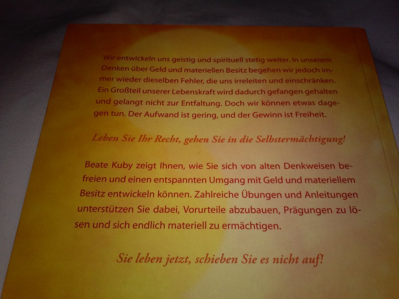 Materielle Selbstermächtigung: Umgang Geld und Materie