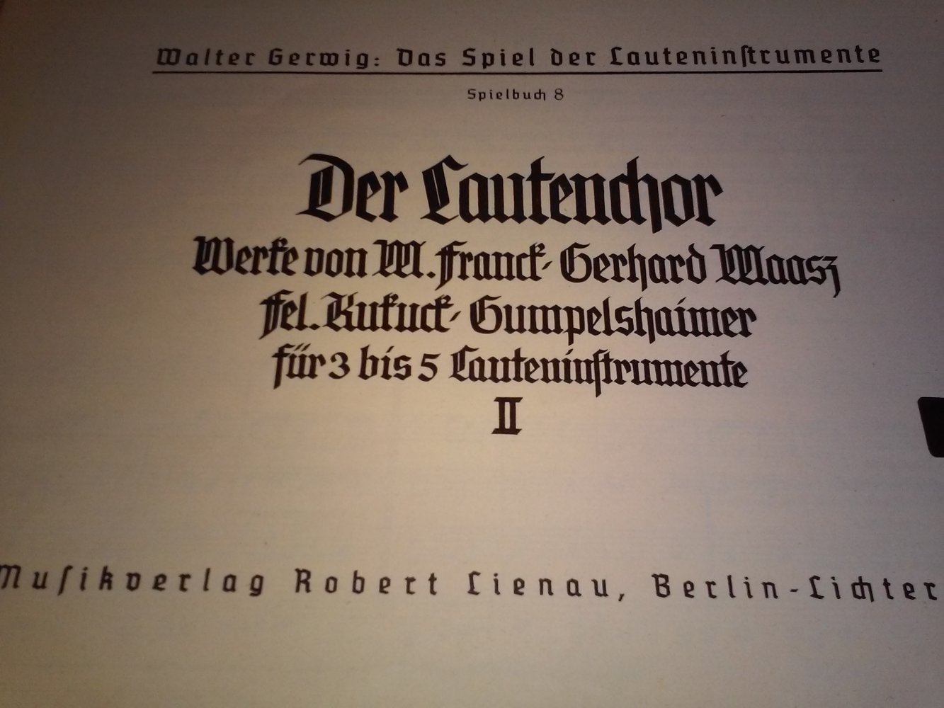 Walter Herwig: Der Lautenchor 2 / Das Spiel der Lauteninstrumente 2 -Noten Gitarre-