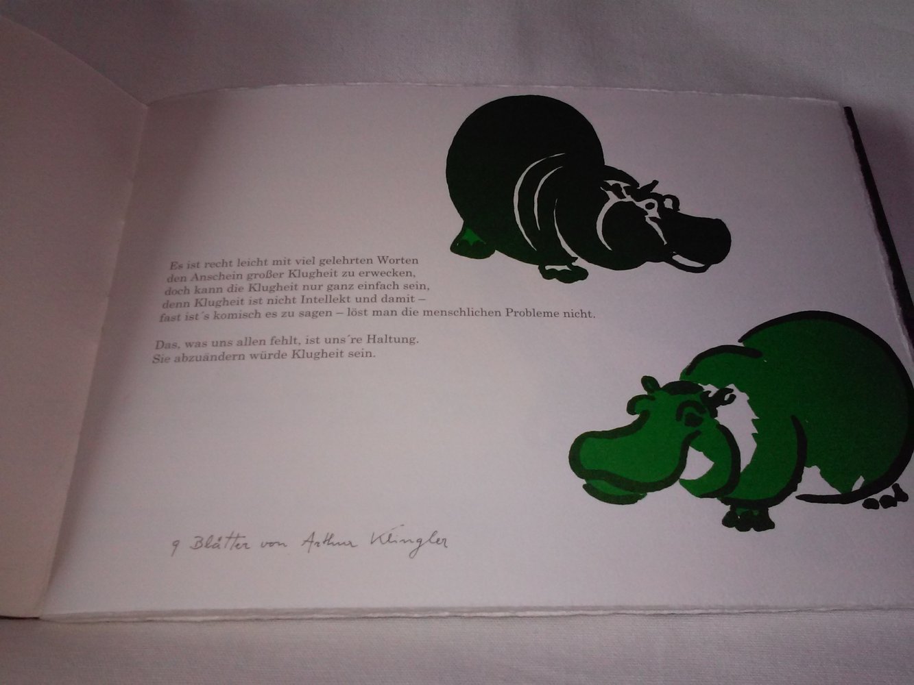 Arthur Klingler: Nilpferdige Betrachtung 