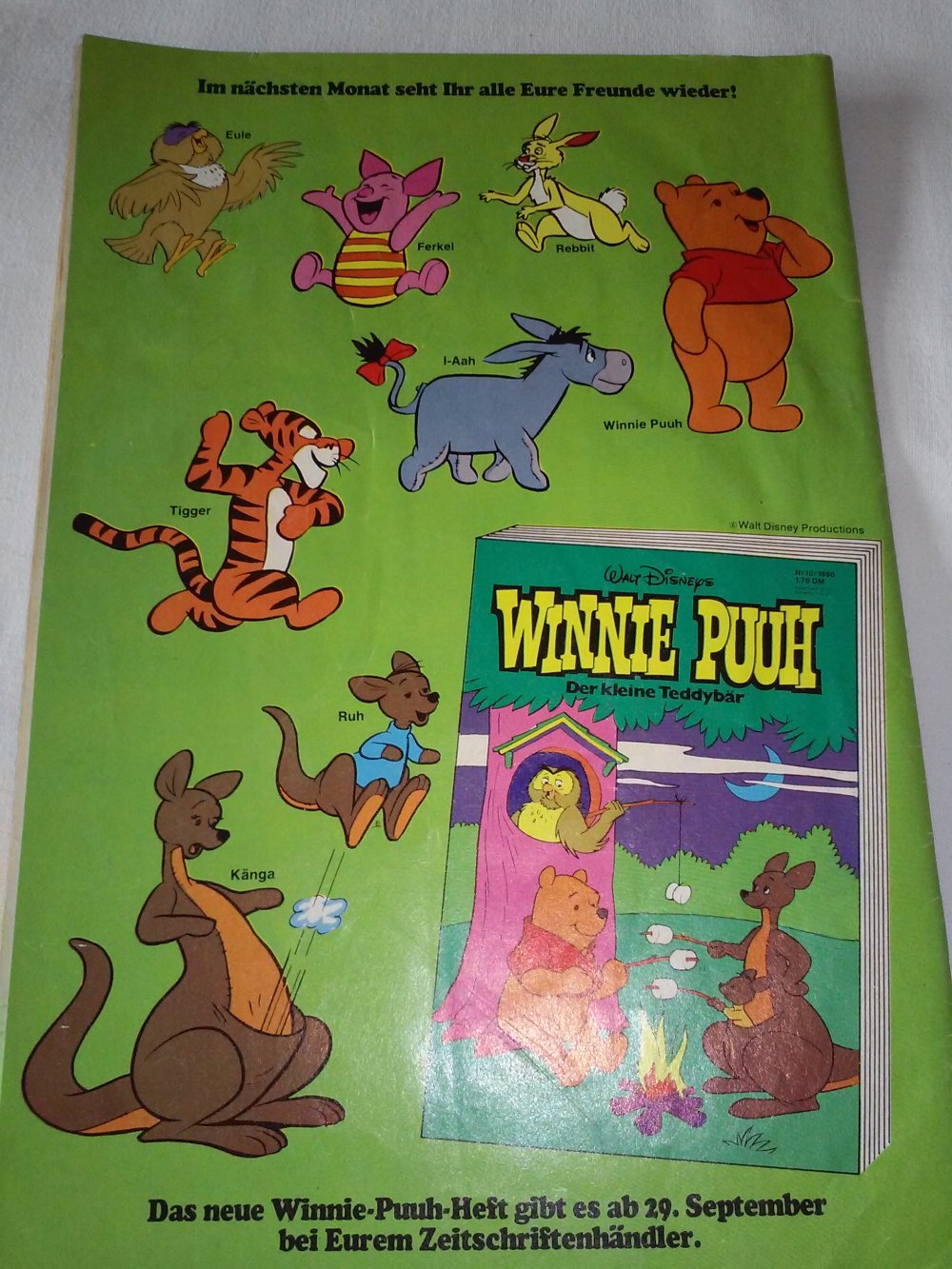 Walt Disneys - Winnie Puuh - 9/1980 Der kleine Teddybär - comic antik