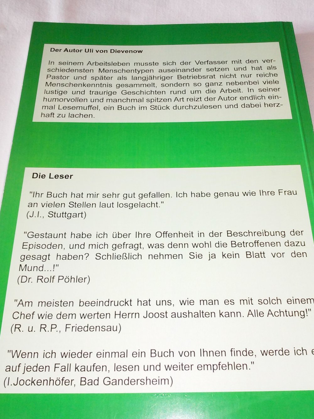 Uli von Dievenow.Gibt s im Himmel Nussknacker, Nichts als Ärger und Freude