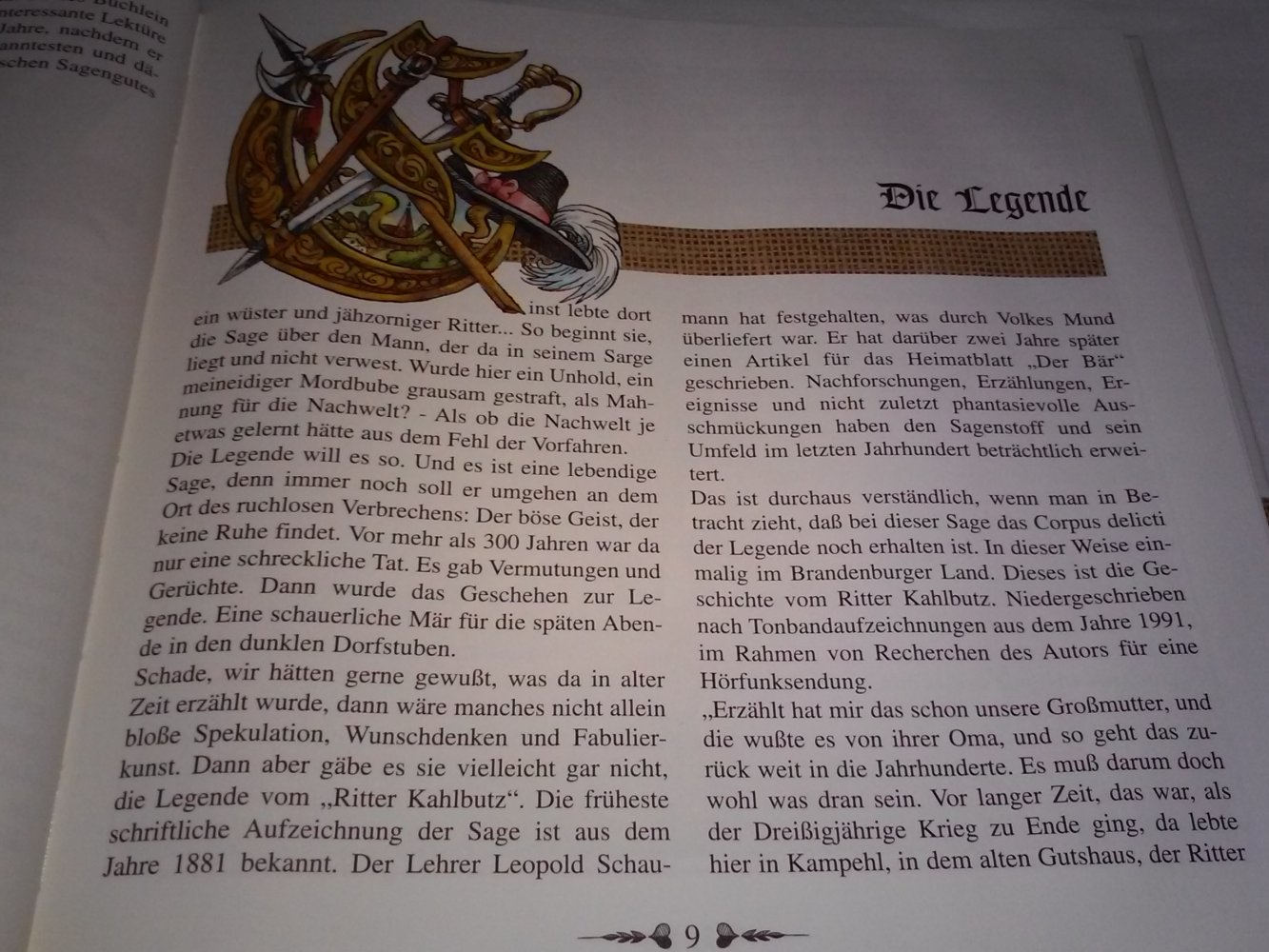 Jörg Spielberg: Ritter Kahlbutz / Der lederne Rittern - Legende Brandenburg 1.Alg.