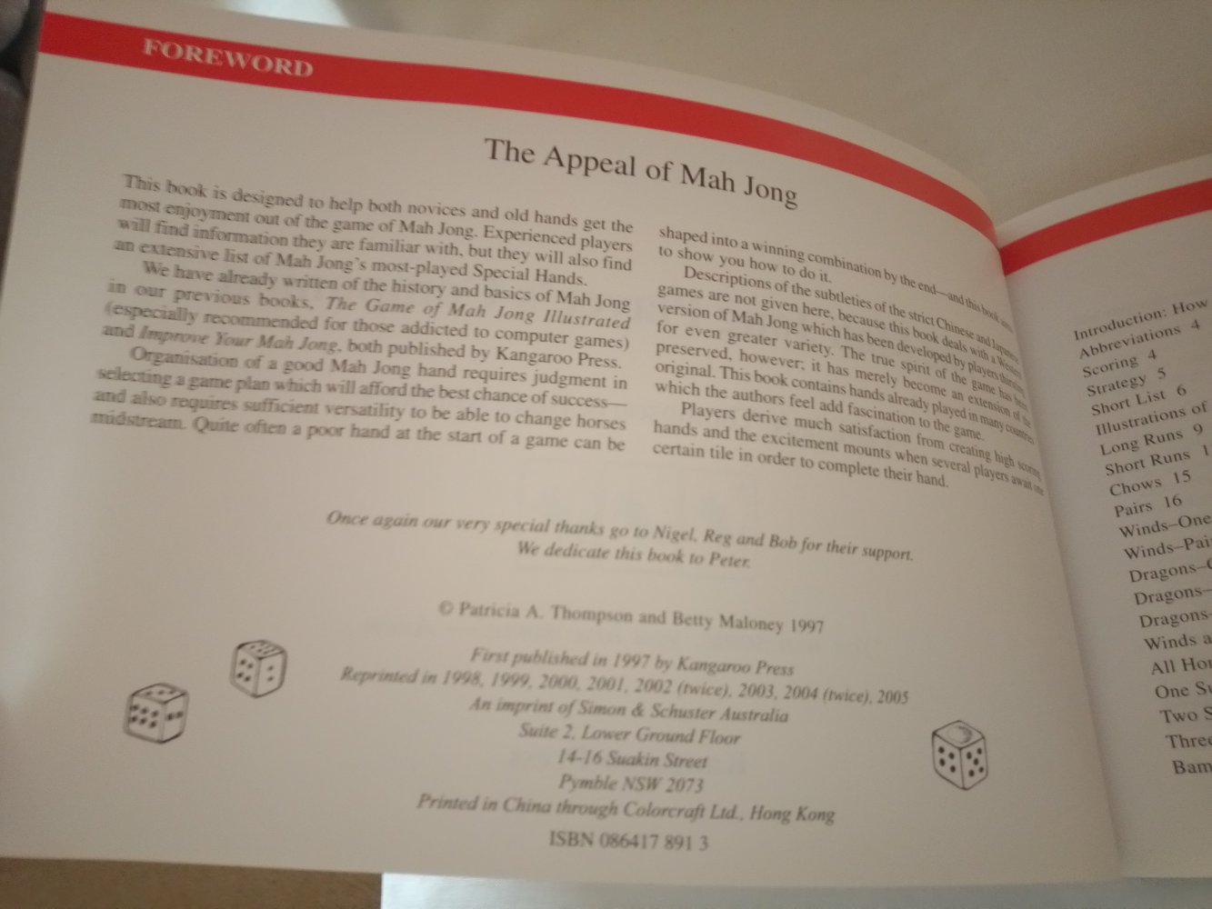 P.Thompson/B.Maloney : The Mah Jong Player's Companion (engl)