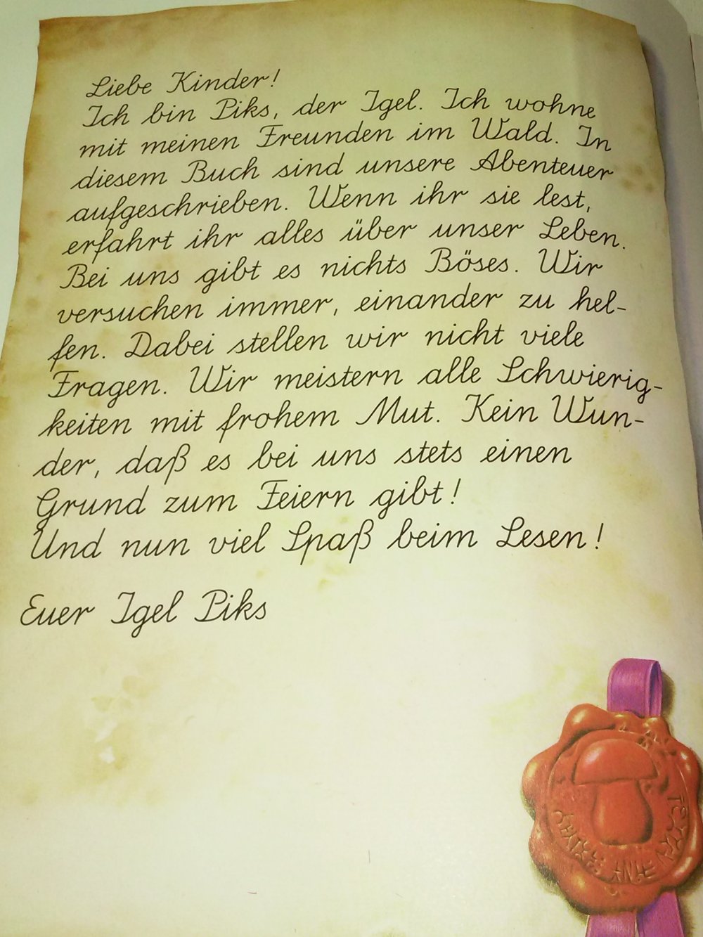 Tony Wolf: Geschichten aus dem Fabelwald von den Tieren. Bd.1 -Kinderbuch alt 