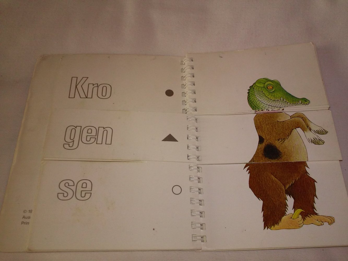 Krogufant.Ein Mini - Klapp - Bilder- Buch / altes Kinderbuch