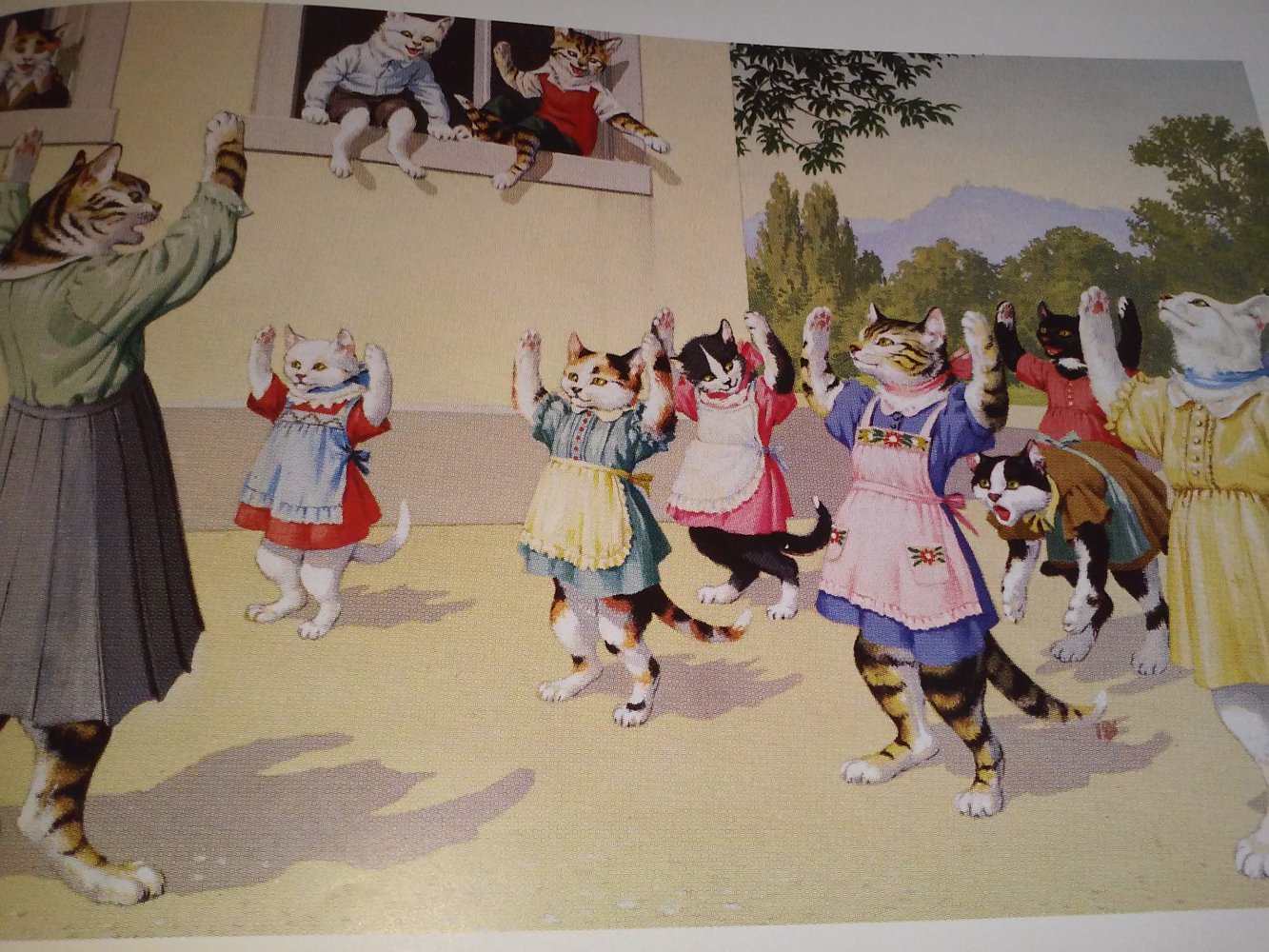 Die fröhliche Katzenschule /...Katzenfreizeit  altes Kinderbuch