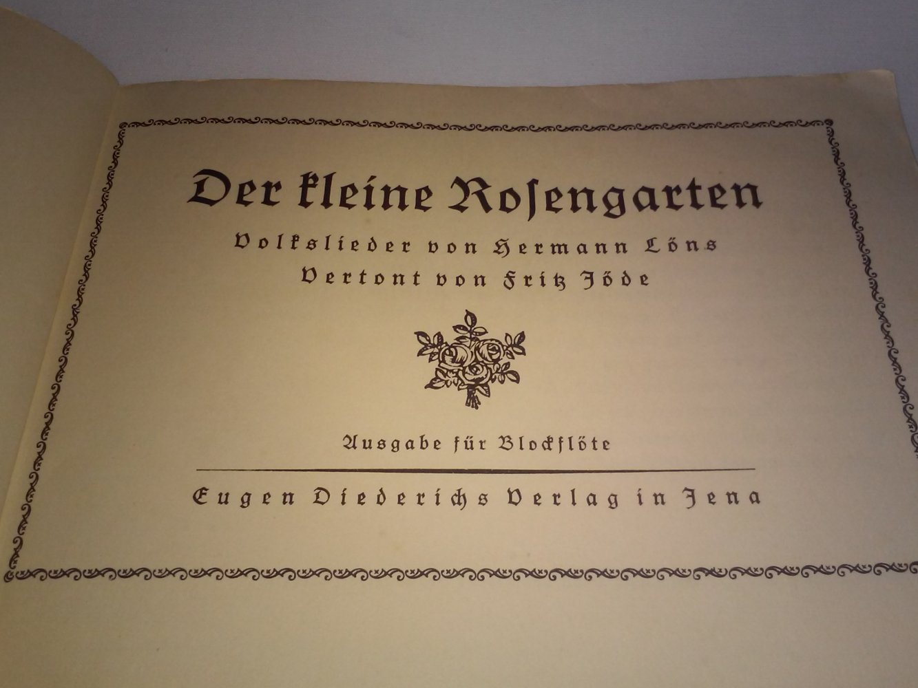 Der kleine Rosengarten. Ausgabe für Blockflöte