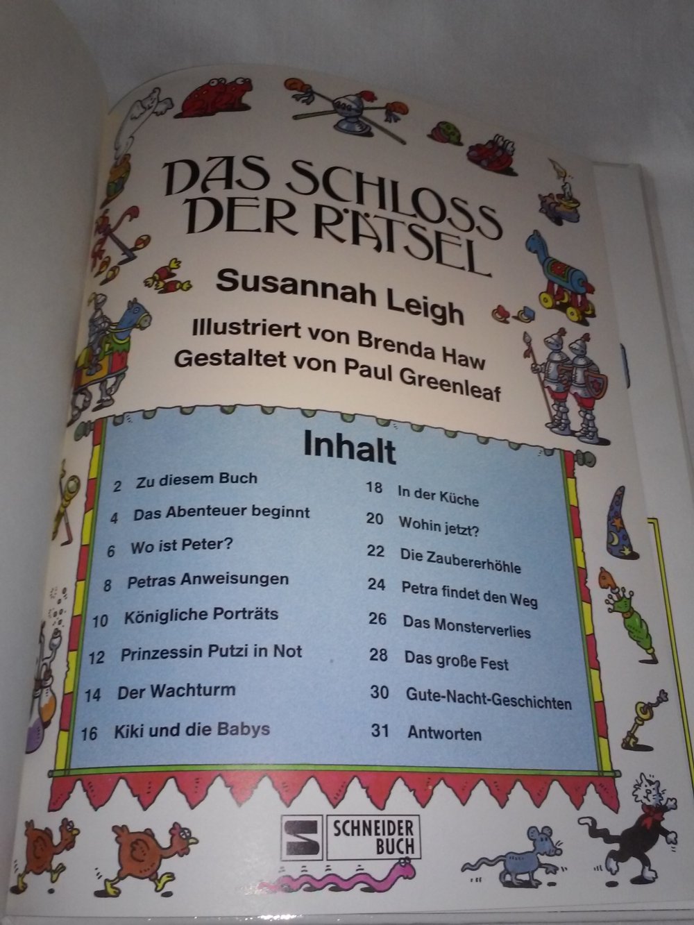 Leigh Susannah und Brenda Haw: Das Schloß der Rätsel - Kinderbuch alt