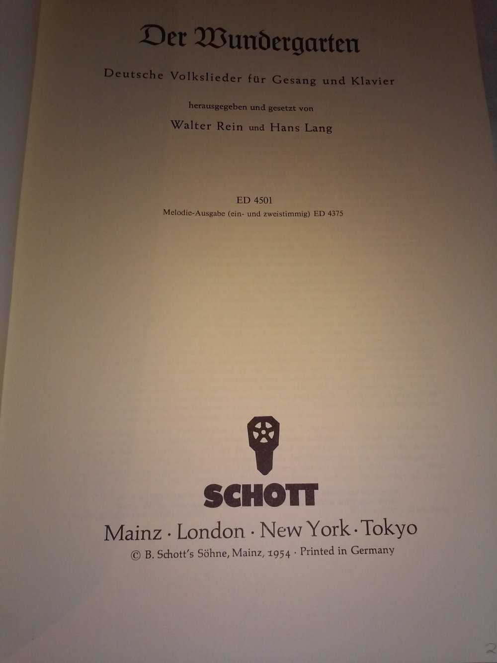 Der Wundergarten  170 Volkslieder / Gesang u Klavier