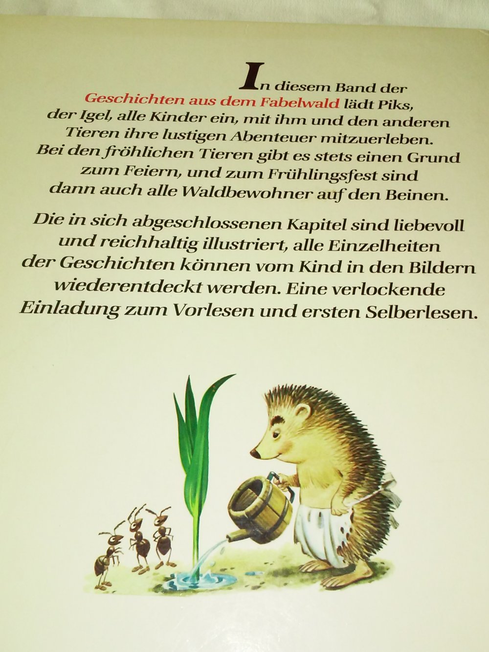 Tony Wolf: Geschichten aus dem Fabelwald von den Tieren. Bd.1 -Kinderbuch alt 
