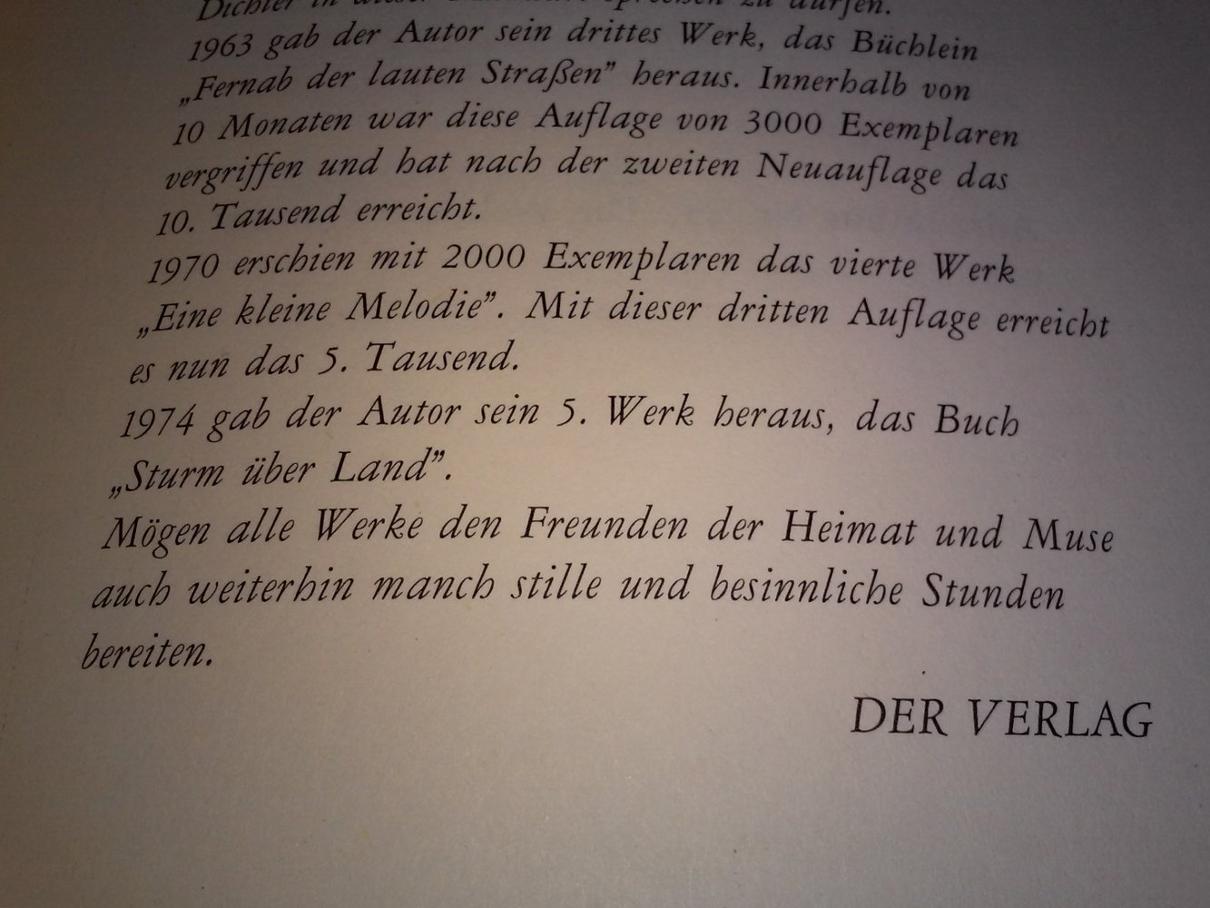 Fritz KUKUK: Eine kleine Melodie Gedichte Band 4