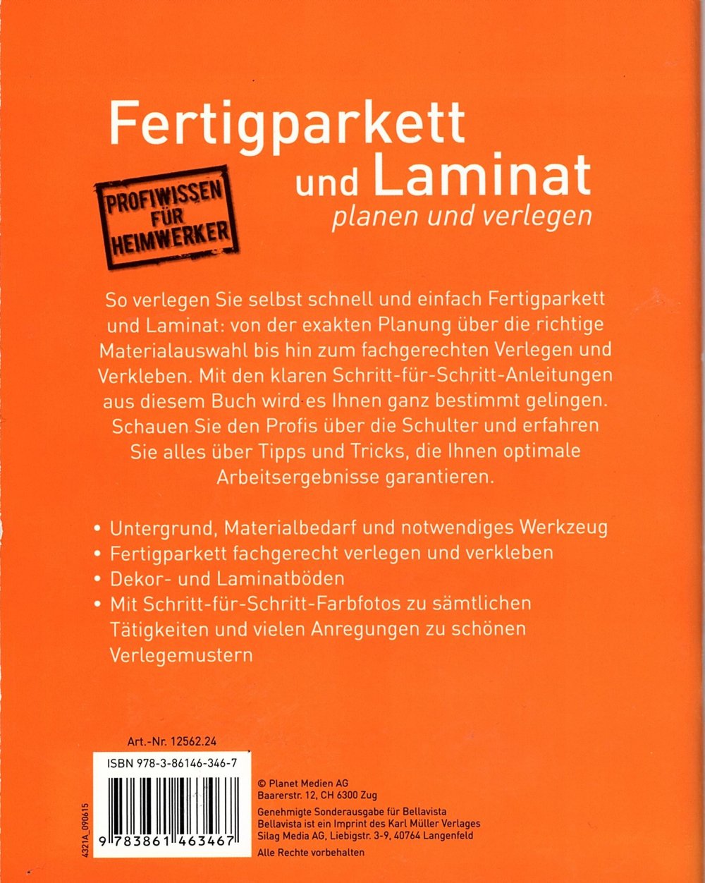 Buch Ratgeber Fertigkparkett und Laminat planen und verlegen NEU Parkett
