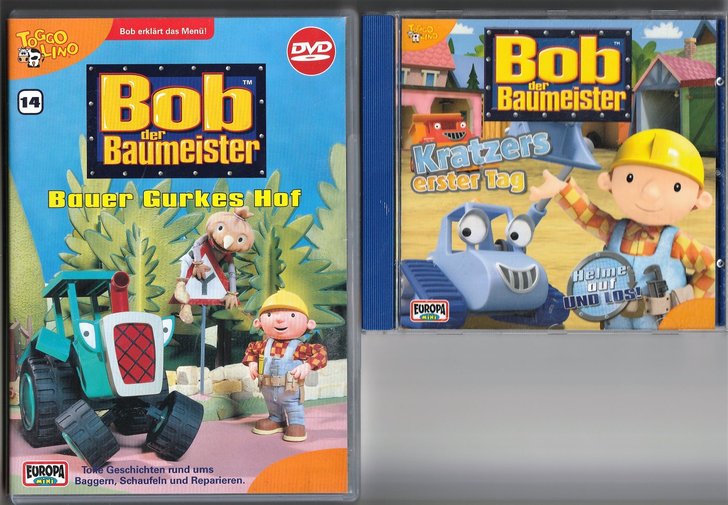 DVD & CD Set Hörbuch Film Bob der Baumeister Nr. 14 & 34 Bauer Gurkes Hof & Kratzers erster Tag
