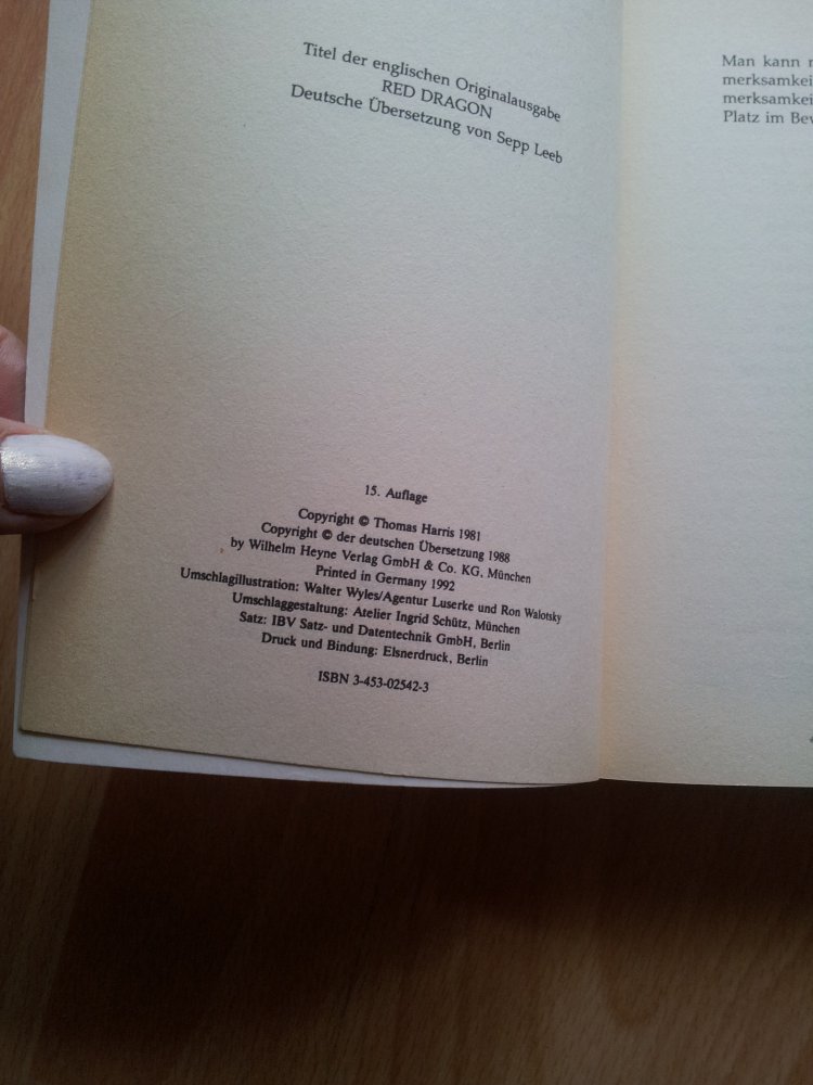 Buch - Roter Drache - Thomas Harris