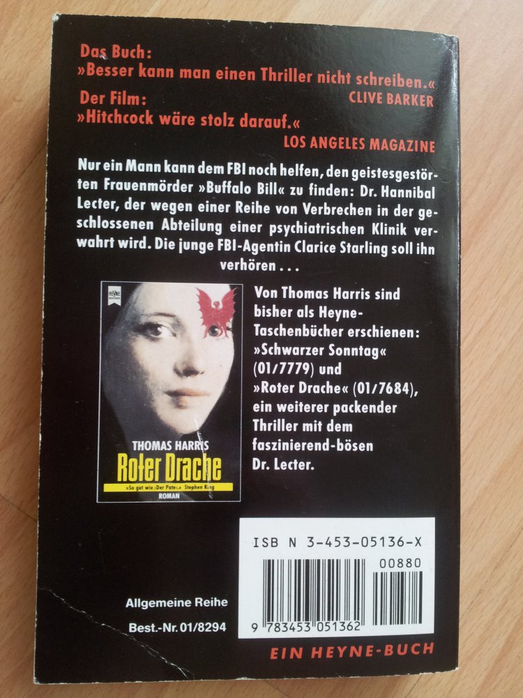  Das Schweigen der Lämmer - Thomas Harris - Buch zum Film