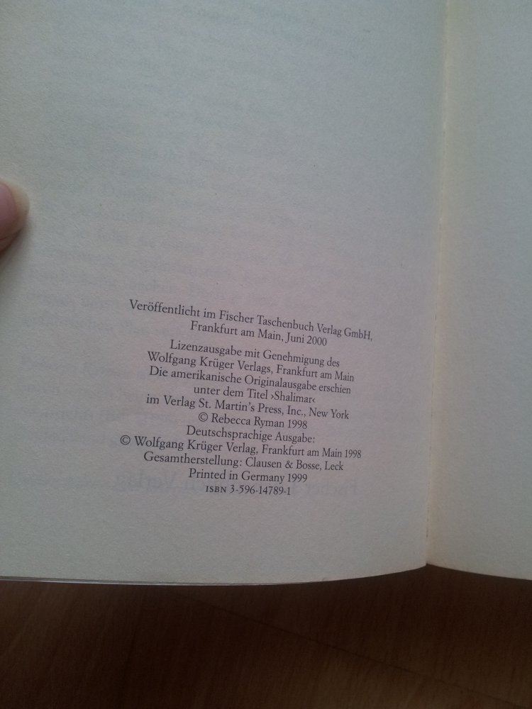 Shalimar - Rebecca Ryman