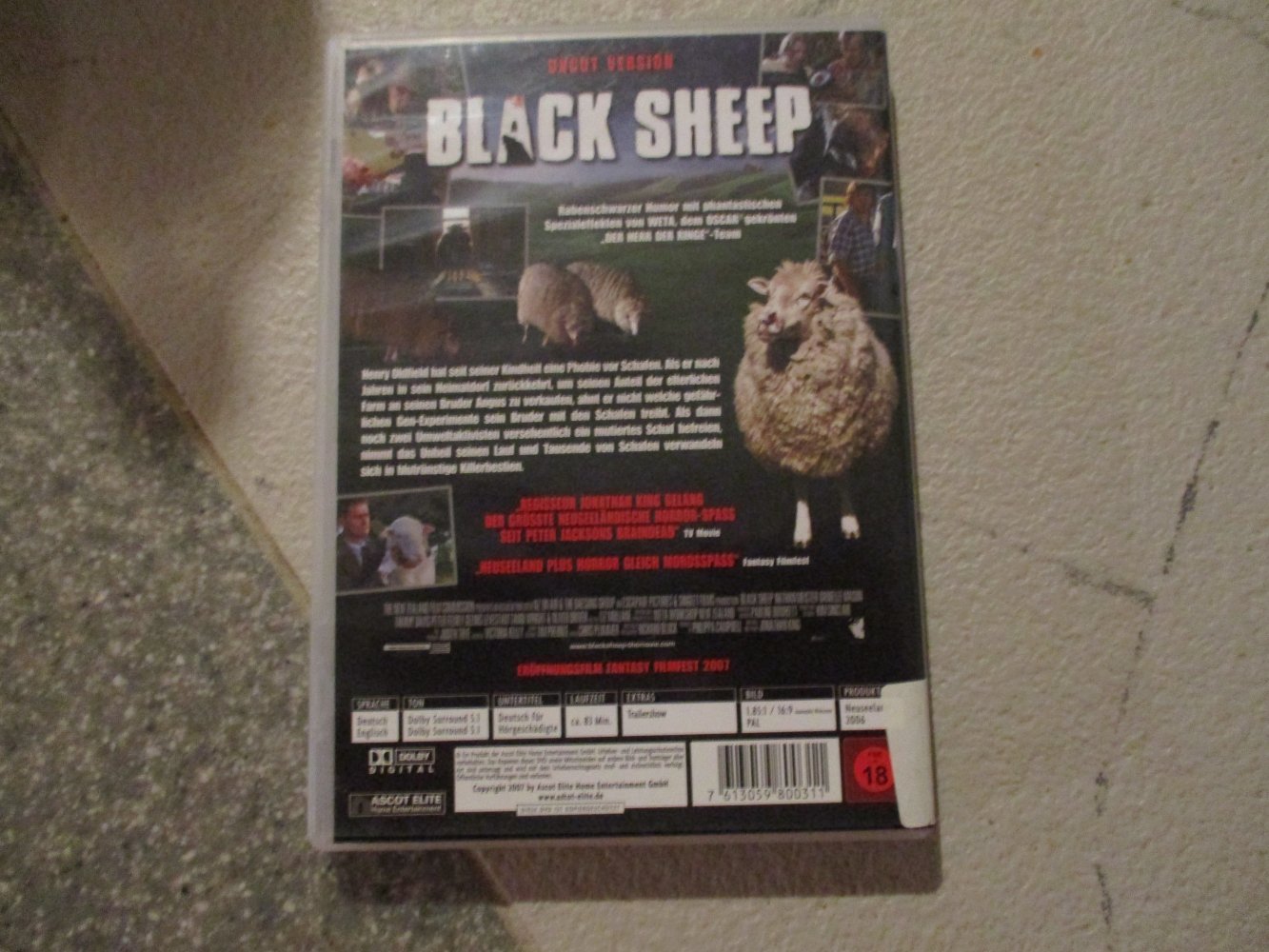 dvd,black sheep,horror,sehr guter zustand