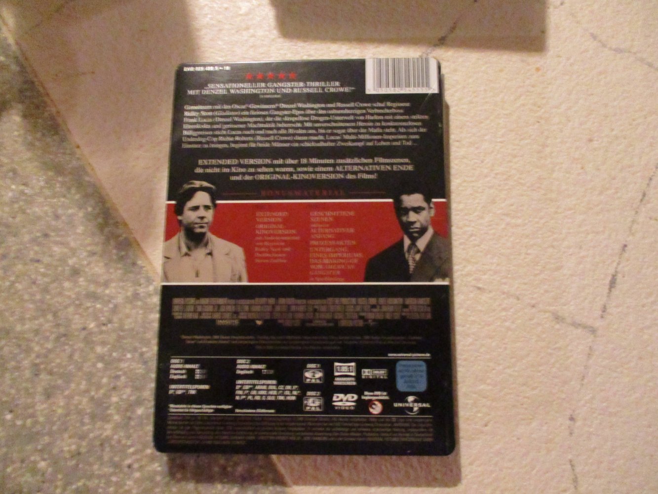 dvd 2-disc extended collectors edition,thriller,american gangster