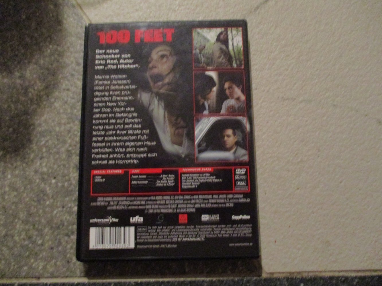 dvd horror film,100 feet,sehr guter zustand
