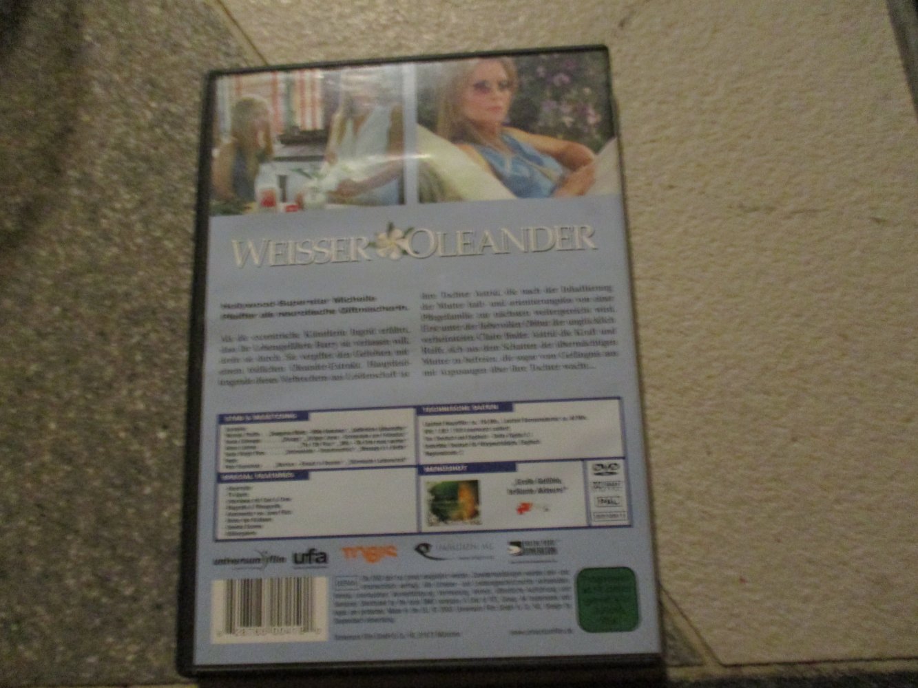 dvd film,weisser oleander,drama,ab 12 jahre.sehr guter zustand