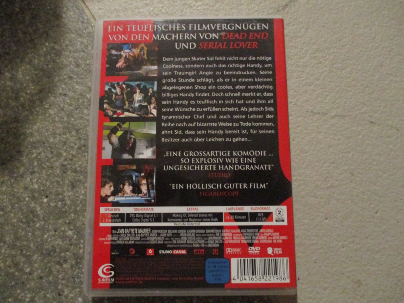 dvd film,komödie,horror,hellphone,sehr guter zustand