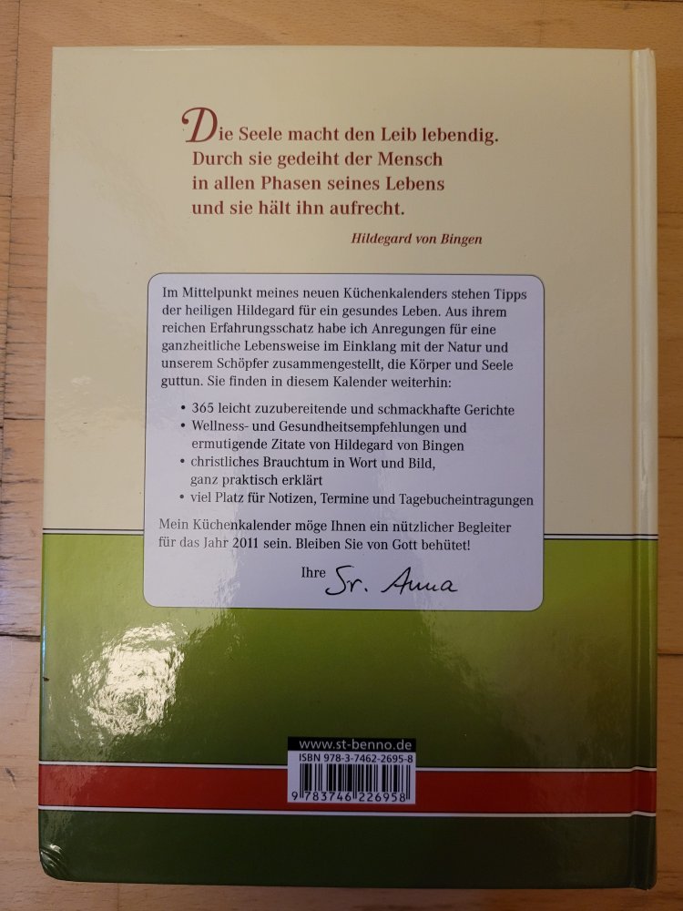 Schwester Annas Küchenkalender 2011 Rezepte Haushalttipps