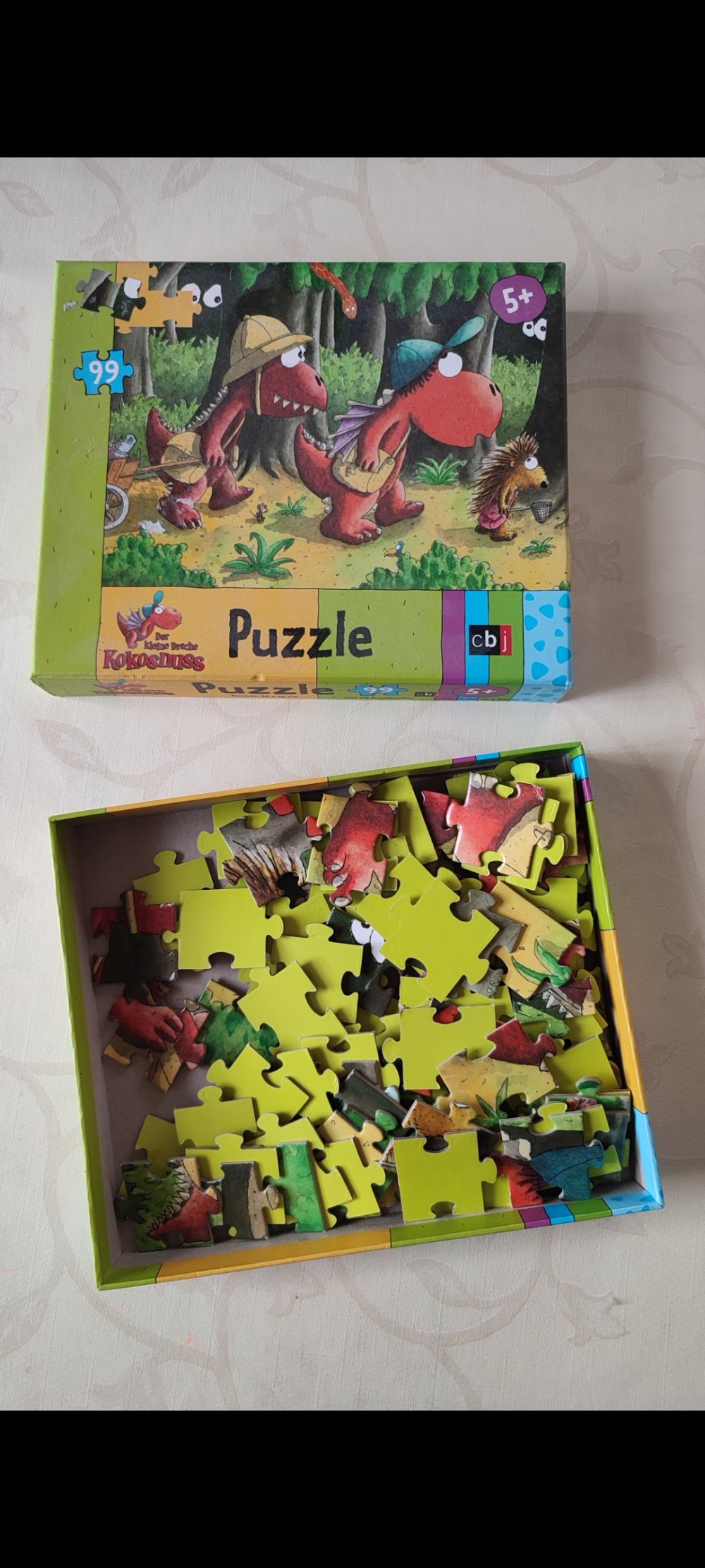 Puzzle mit dem kleinen Drachen Kokosnuss