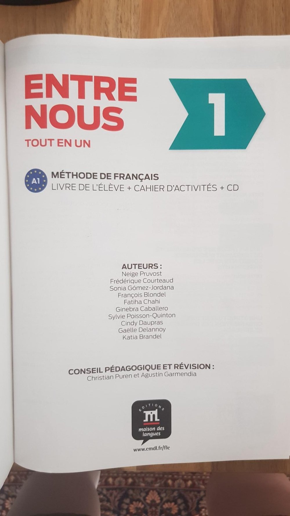 Französisch Übungsbuch Entre Nous A1