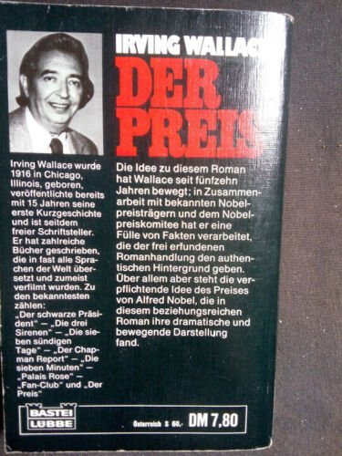 Irvin Wallace  Der Preis TB 1984  