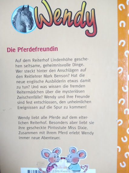 Buch Wendy die Perdefreundin